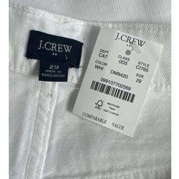 NWT J. Crew Wide Leg White Drapey Denim Trouser Size 29 - Picture 6 of 11